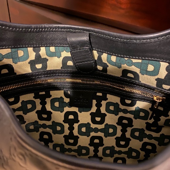 Authentic Black Leather Gucci hobo bag. Good condn - Picture 5 of 7